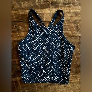 Navy Polka Dot athletic  Top
